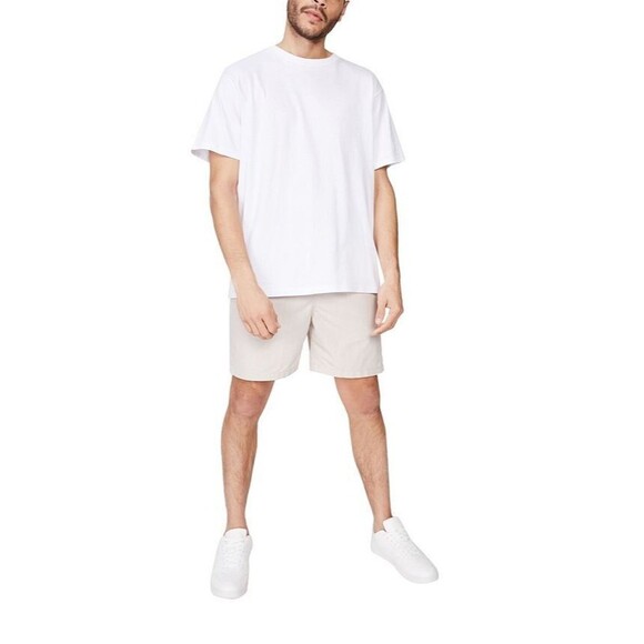 COTTON ON Men's Stretch comfort Easy Cotton Shorts Stone Textured Beige 2XL - Picture 2 of 10